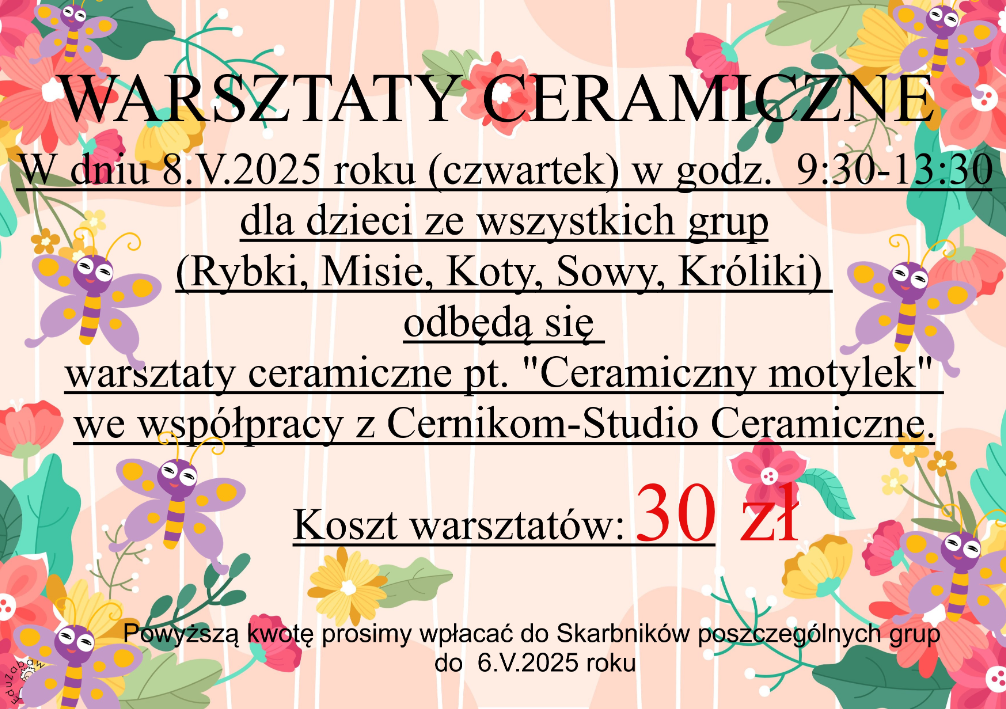 warsztaty ceramiczny motylek